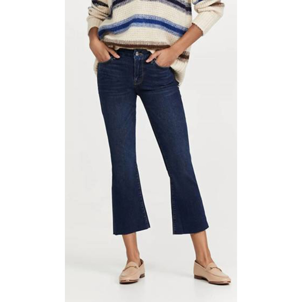 Frame Women's Le Crop Mini Boot Blue Denim Jeans Stretch Mid Rise - Size 31